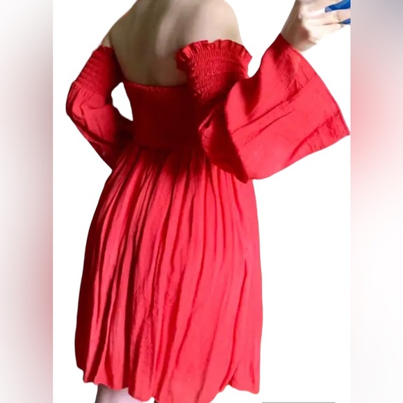 Disney Pirates Of The Caribbean Red Smoked Off Shoulder Dress Size XL - Picture 3 of 8